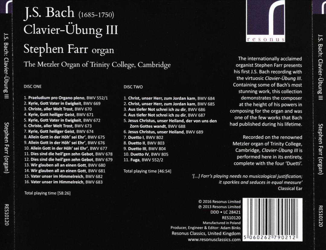J.S. Bach: Clavier-Übung III cover art