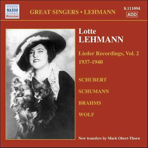 Lehmann Lieder Recordings: 2 cover art