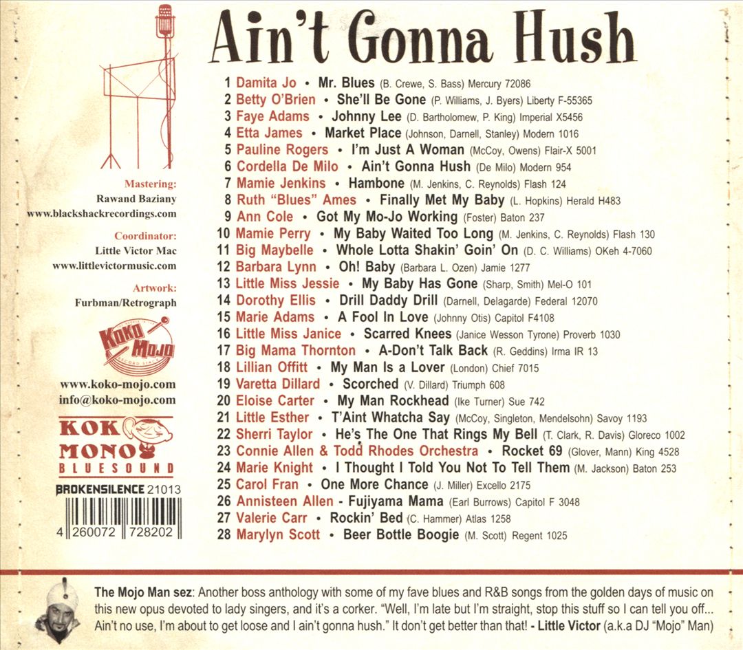 Ain't Gonna Hush cover art
