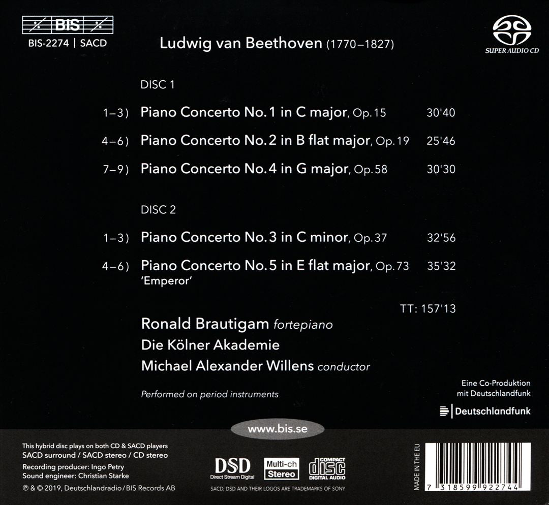 Beethoven: The Piano Concertos cover art