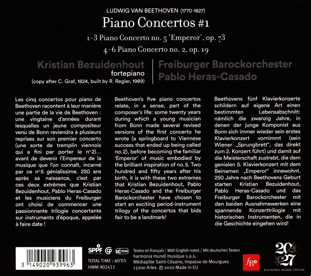 Beethoven: Piano Concertos Nos. 2 & 5 "Emperor" cover art