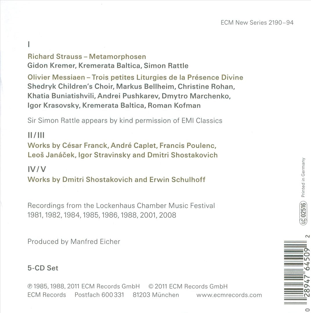 Edition Lockenhaus, Vol. 1-5 cover art