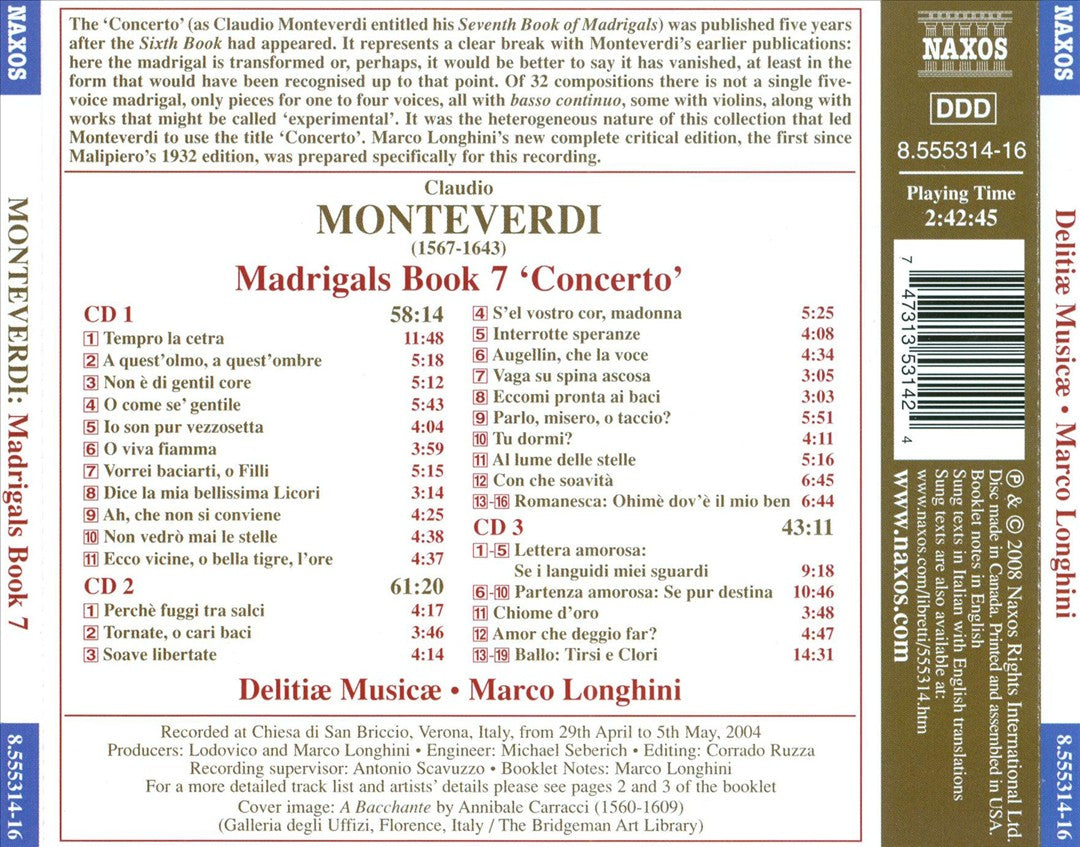 Monteverdi: Madrigals, Book 7 cover art