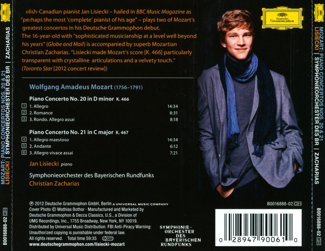 Mozart: Piano Concertos Nos. 20 & 21 cover art