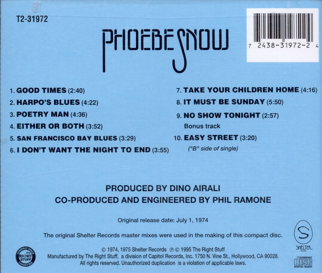 Phoebe Snow cover art