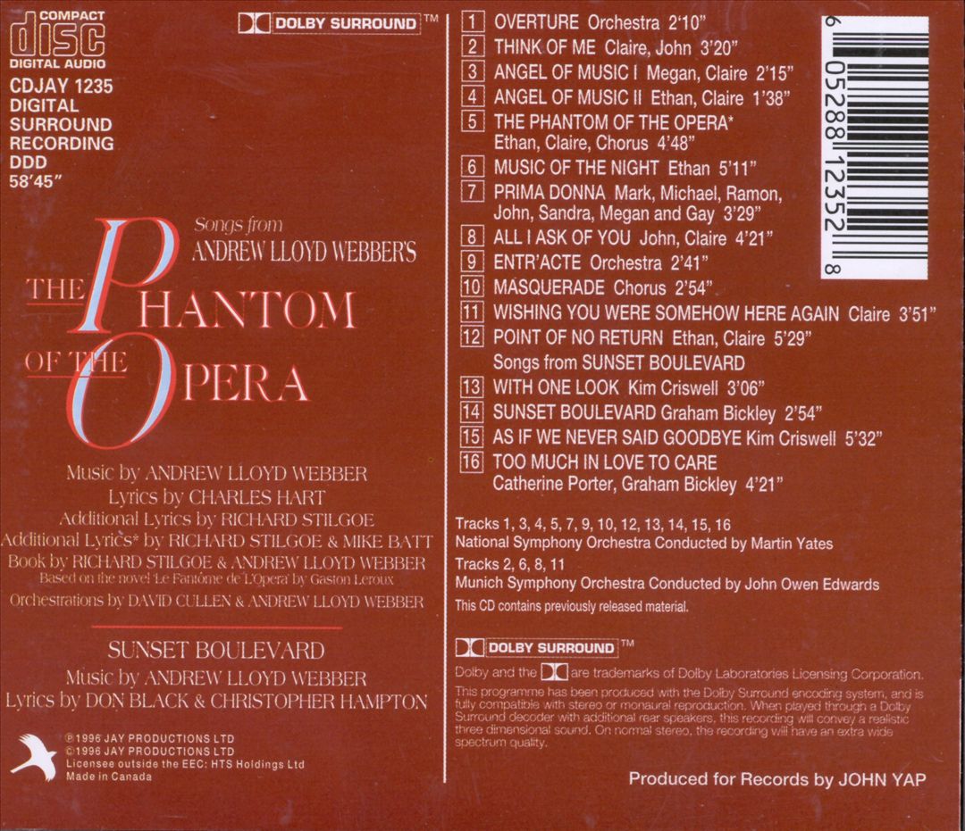 Songs from the Phantom of the Opera cover art