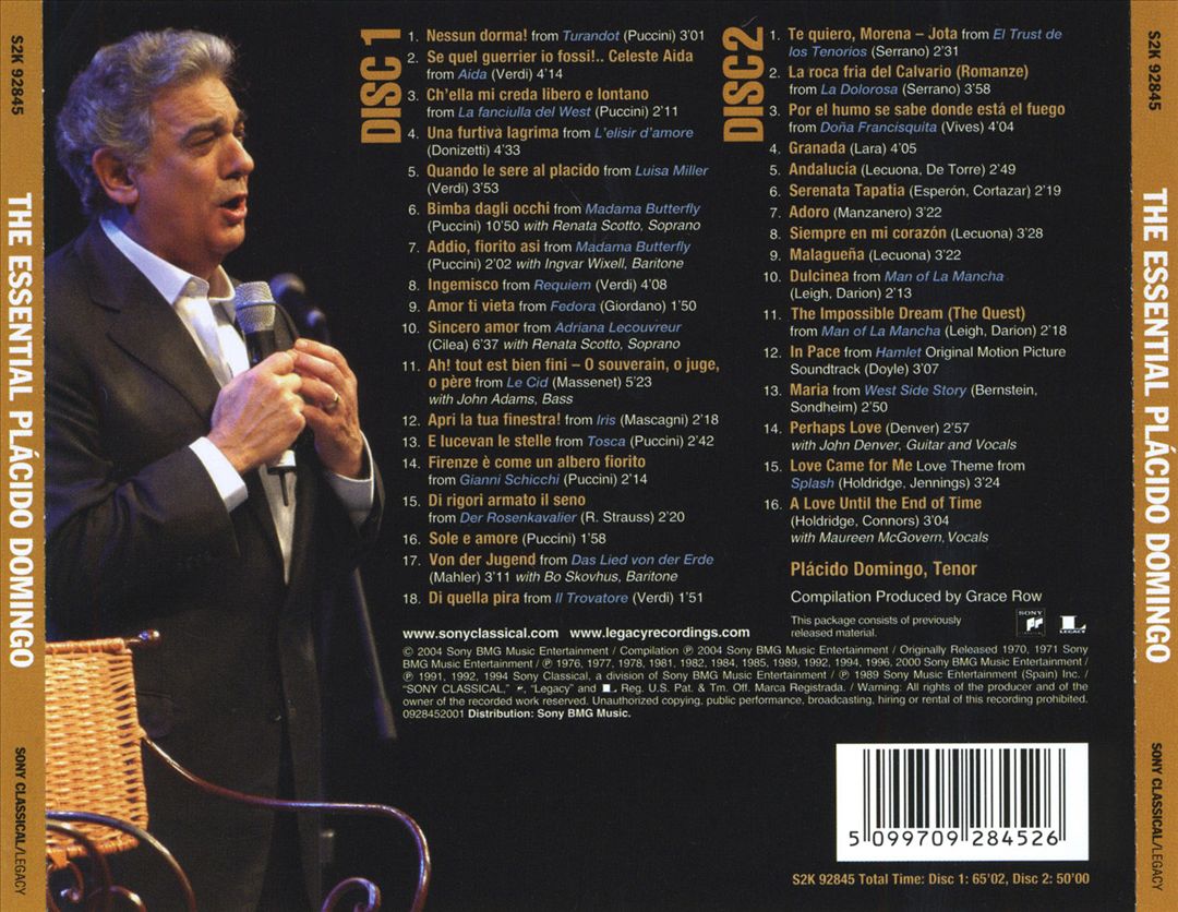 Essential Plácido Domingo [Sony Classical] cover art