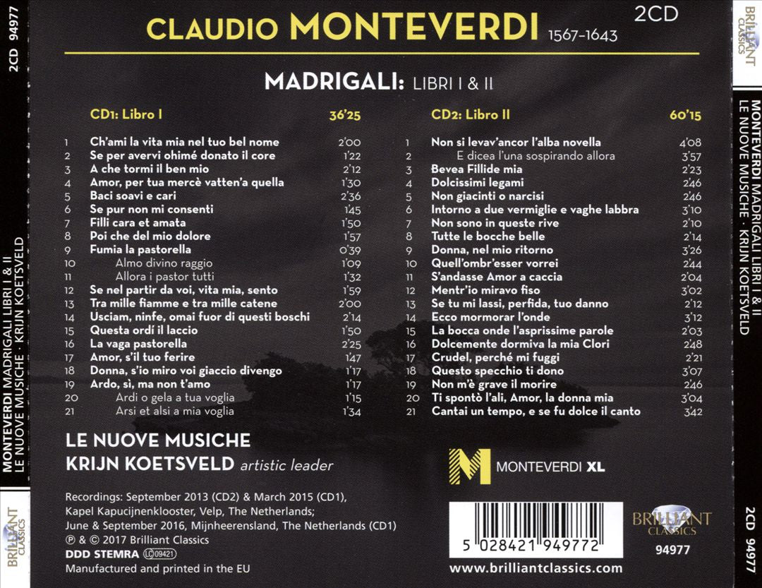 Monteverdi: Madrigali Libri I & II cover art