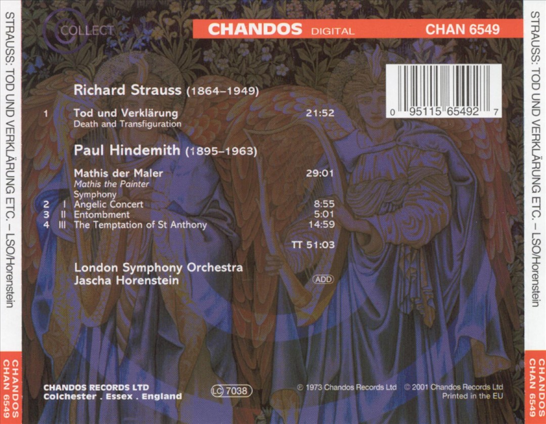 Strauss: Tod und Verklärung; Hindemith: Mathis der Maler cover art