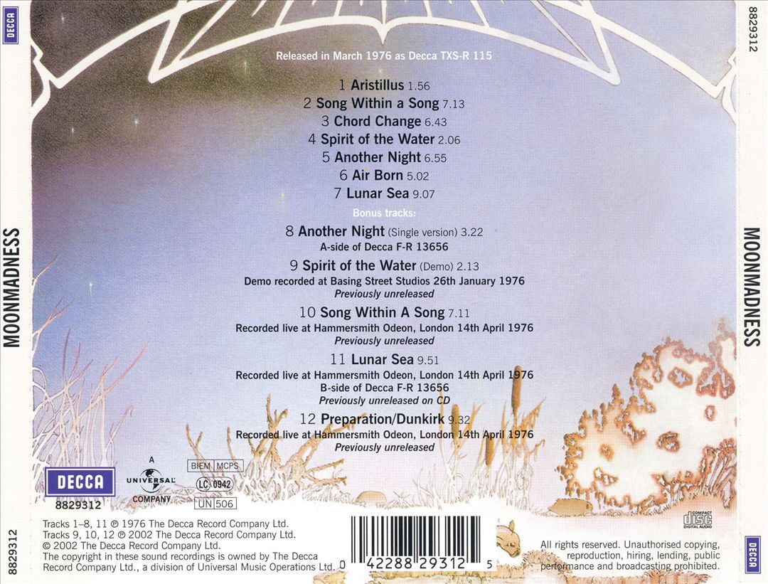 Moonmadness [Bonus Tracks] cover art