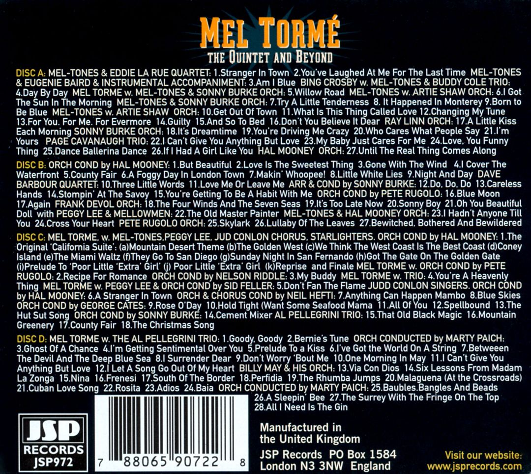 Many Sides of Mel Tormé: The Quintet and Beyond, 1944-1960 cover art