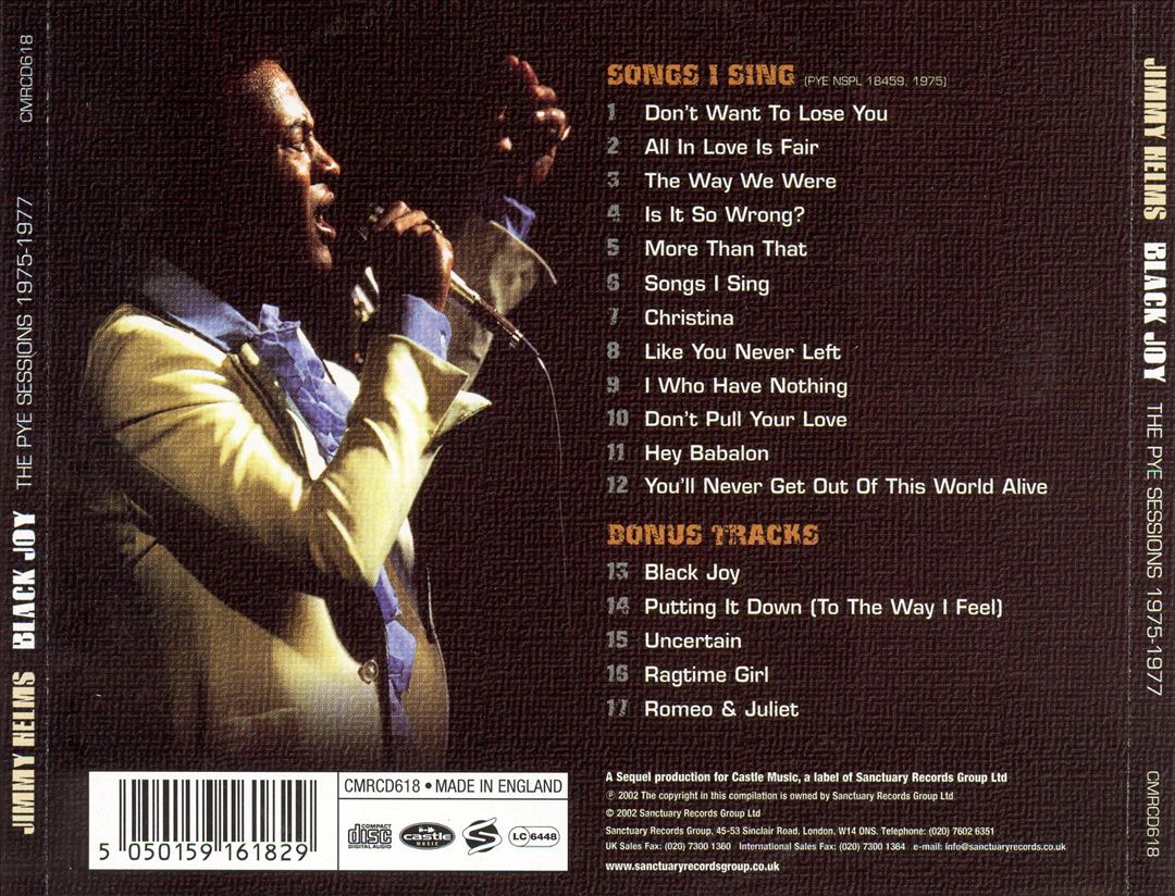 Black Joy: The Pye Sessions 1975-1977 cover art