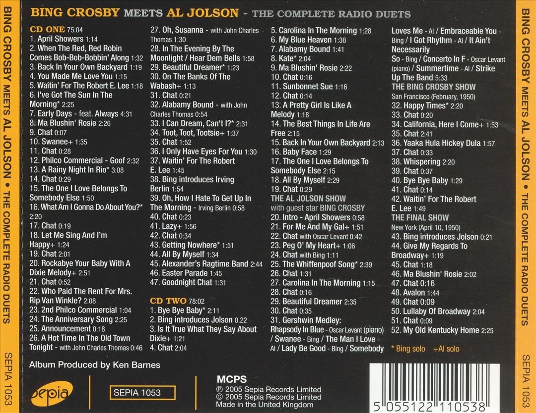 Bing Crosby Meets Al Jolson cover art