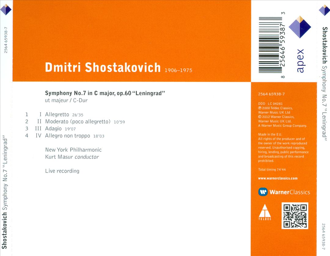 Shostakovich: Symphony No. 7 "Leningrad" cover art