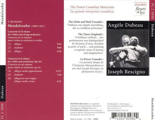 Mendelssohn: 2 Violin Concertos cover art