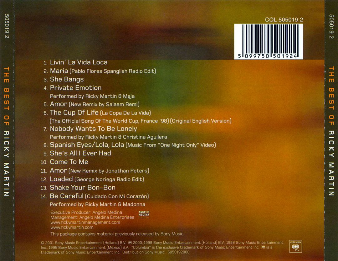 Best of Ricky Martin [Import Bonus VCD] cover art