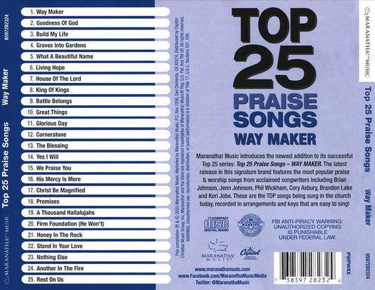 Top 25 Praise Songs: Way Maker cover art