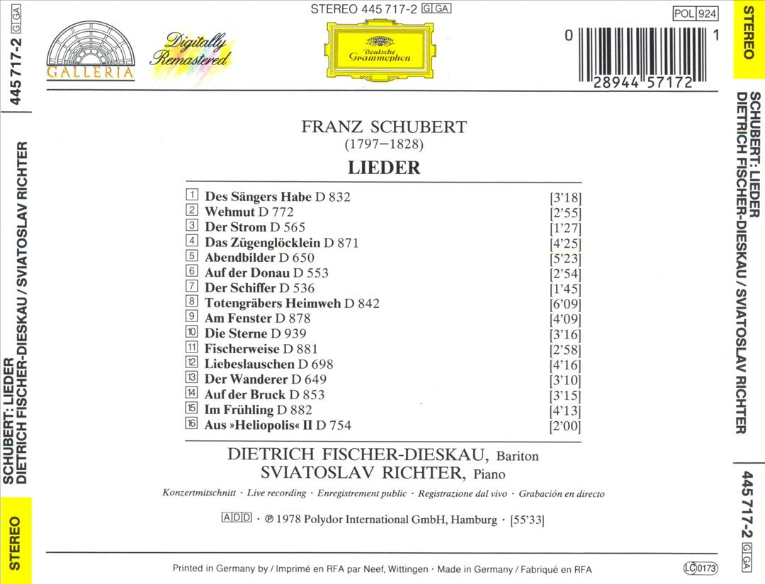 Schubert: Lieder cover art