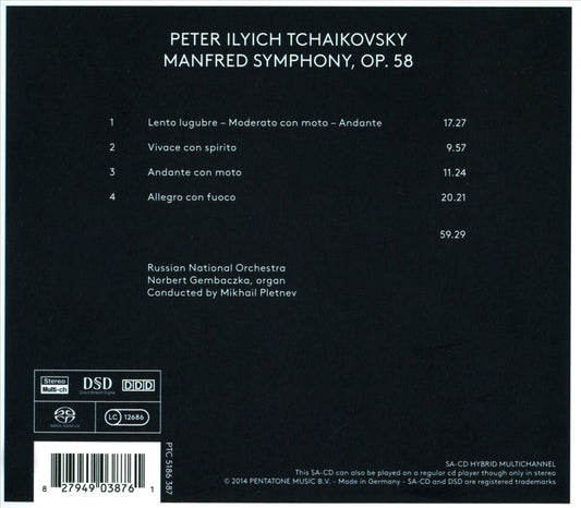 Tchaikovsky: Manfred Symphony cover art