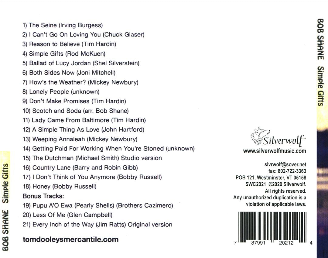 Simple Gifts: The Lost Solo Sessions cover art