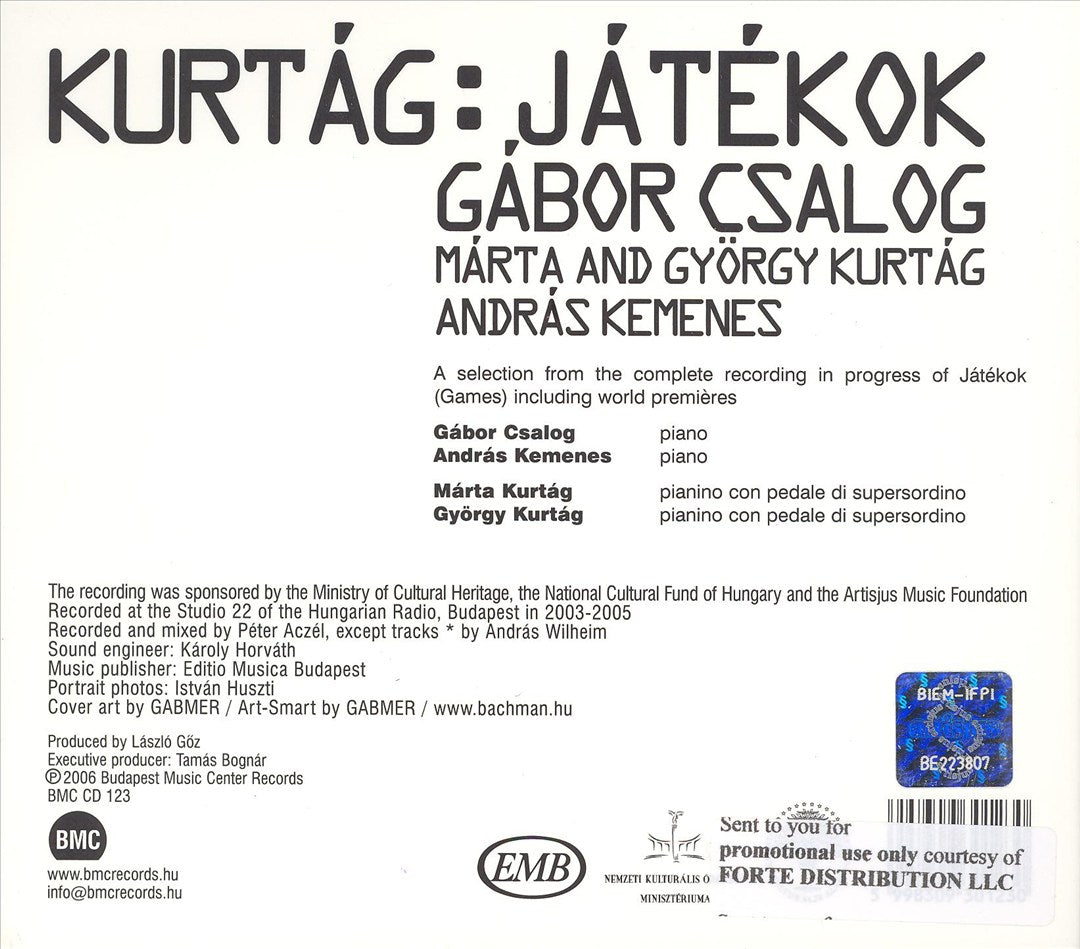 Kurtág: Játétok cover art