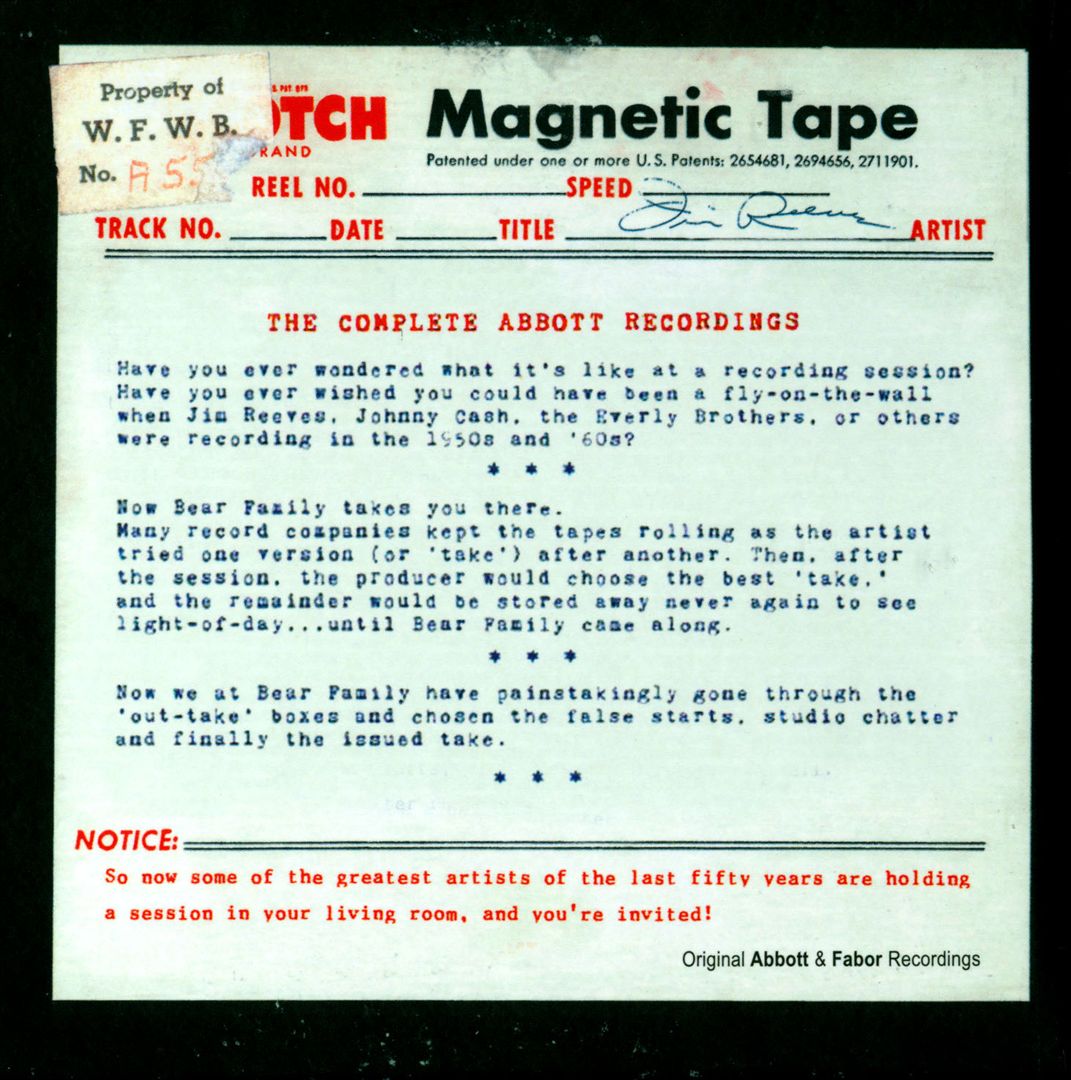 Complete Abbott Recordings, Plus cover art