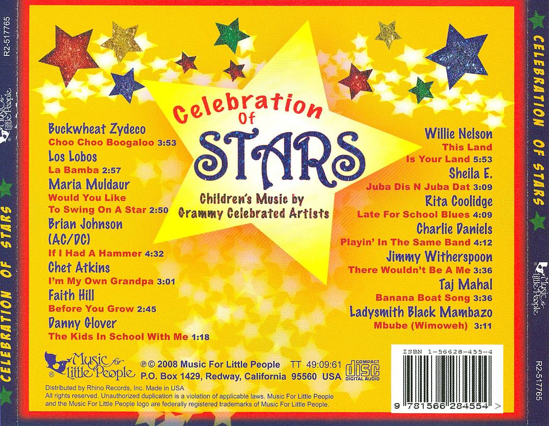 Celebration of Stars: Children's Music by Grammy Celebrated cover art