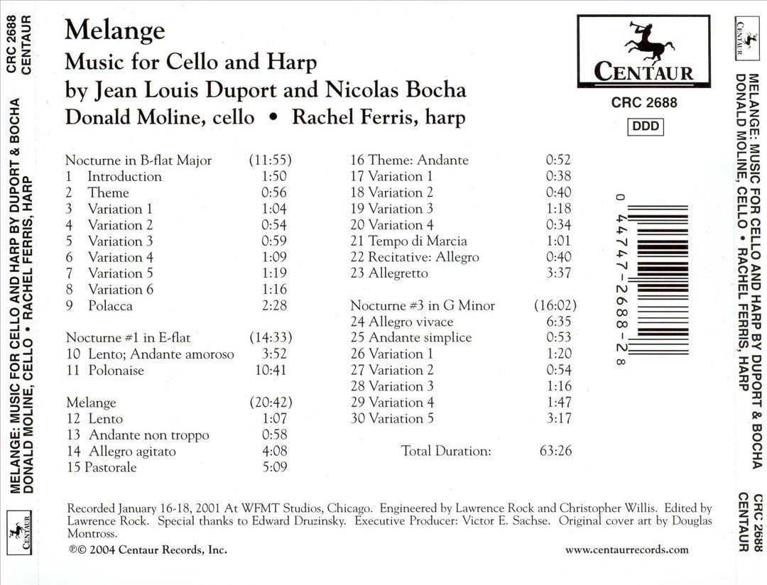 Melange: Music for Cello and Harp cover art