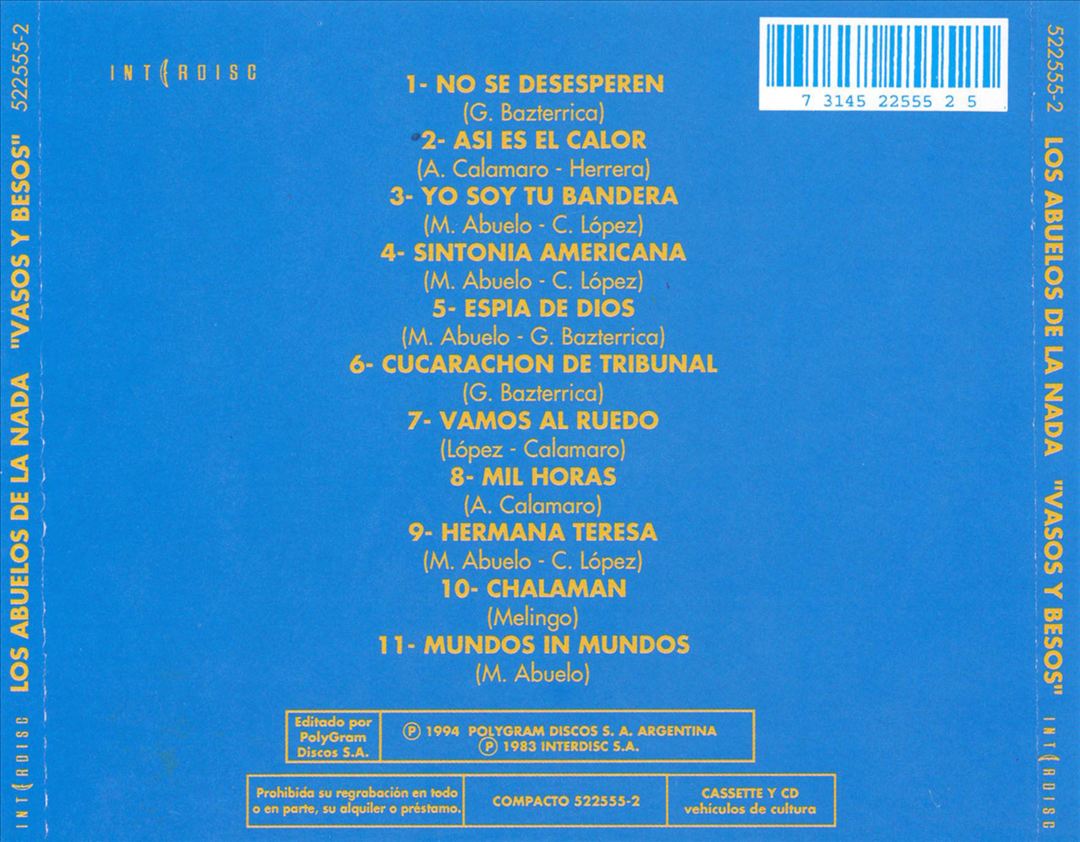 Vasos y Besos cover art