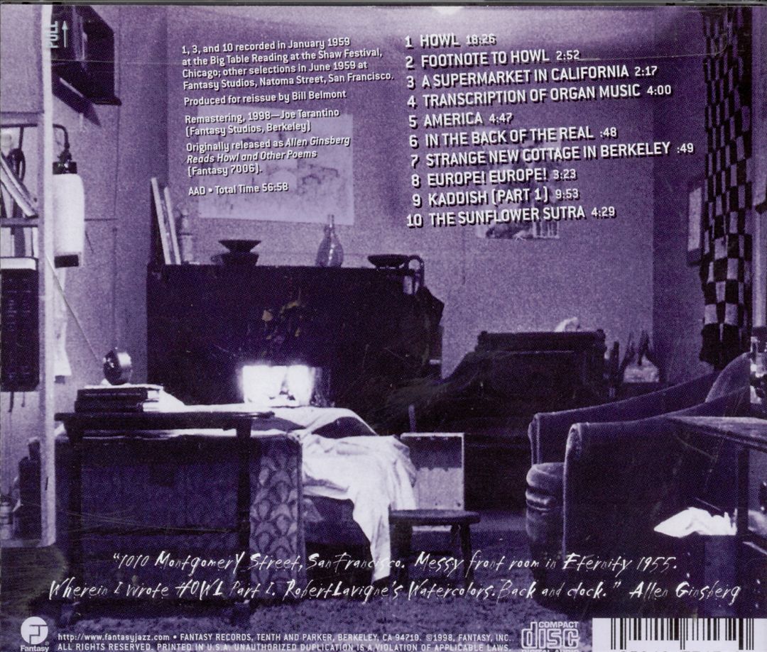 Allen Ginsberg Reads Howl and Other Poems cover art