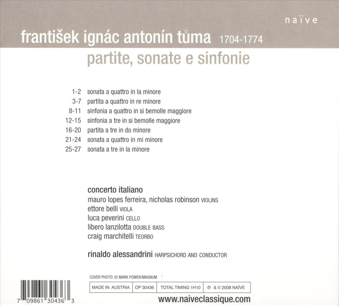 Frantisek Ignác Antonín Tuma: Partite, sonate e sinfonie cover art