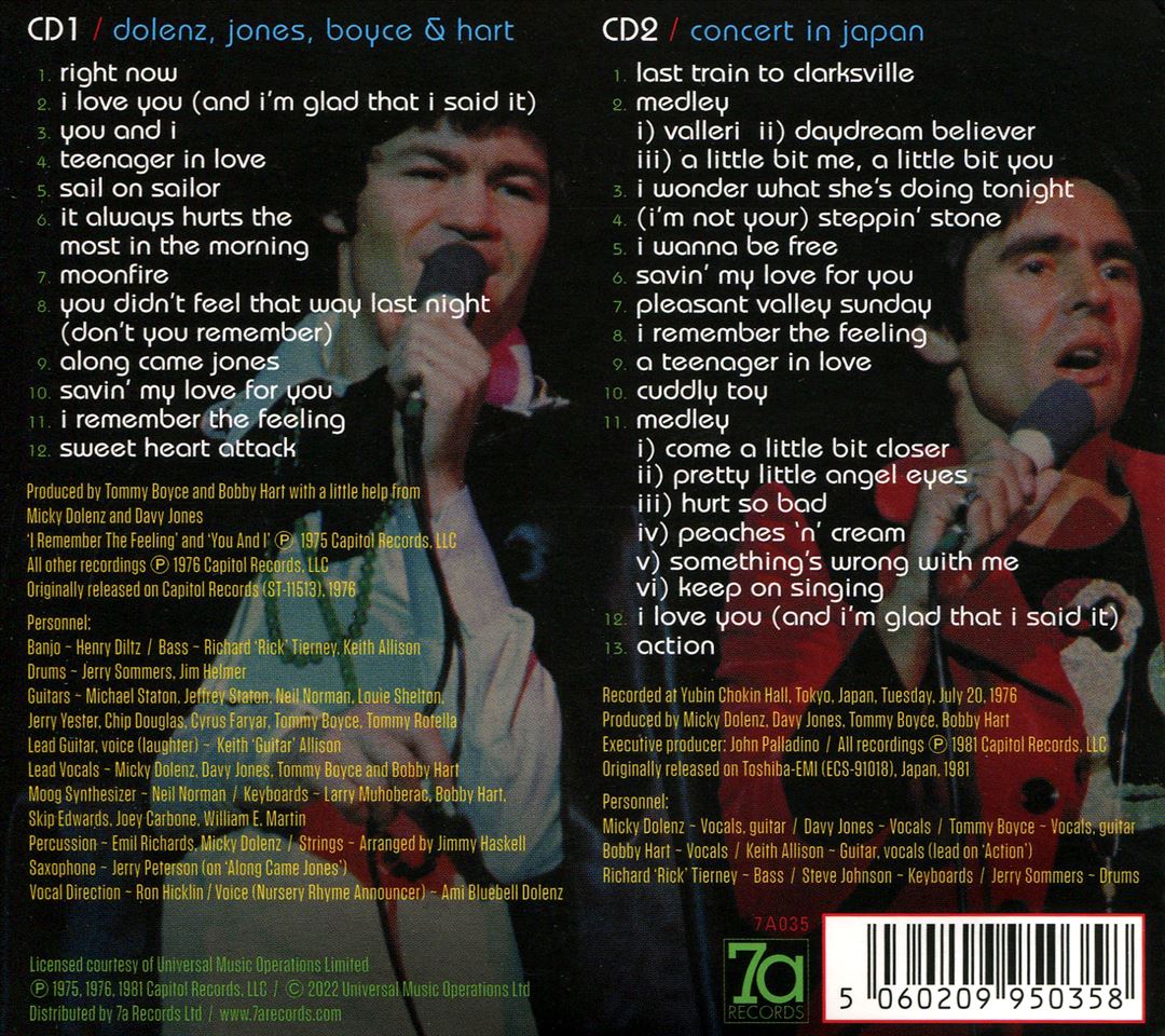 Dolenz, Jones, Boyce & Hart cover art