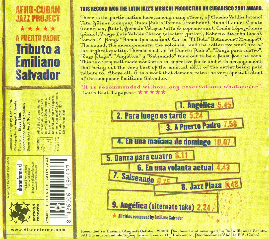 Puero Padre: Tributo a Emiliano Salvador cover art