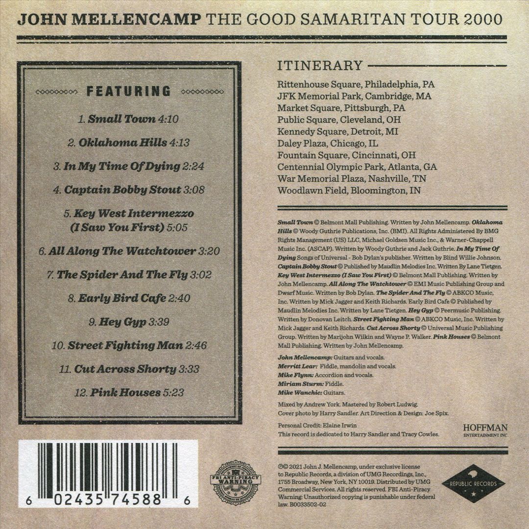 Good Samaritan Tour 2000 cover art