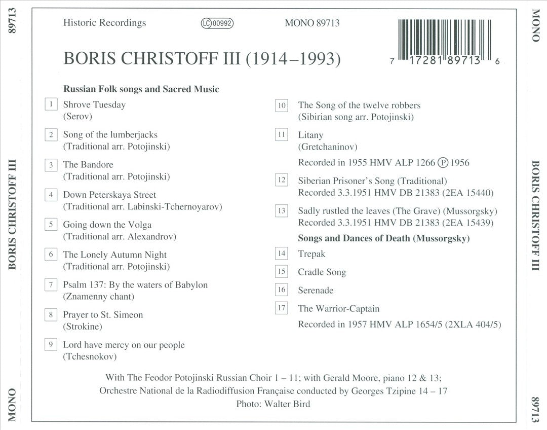 Lebendige Vergangenheit: Boris Christoff 3 cover art
