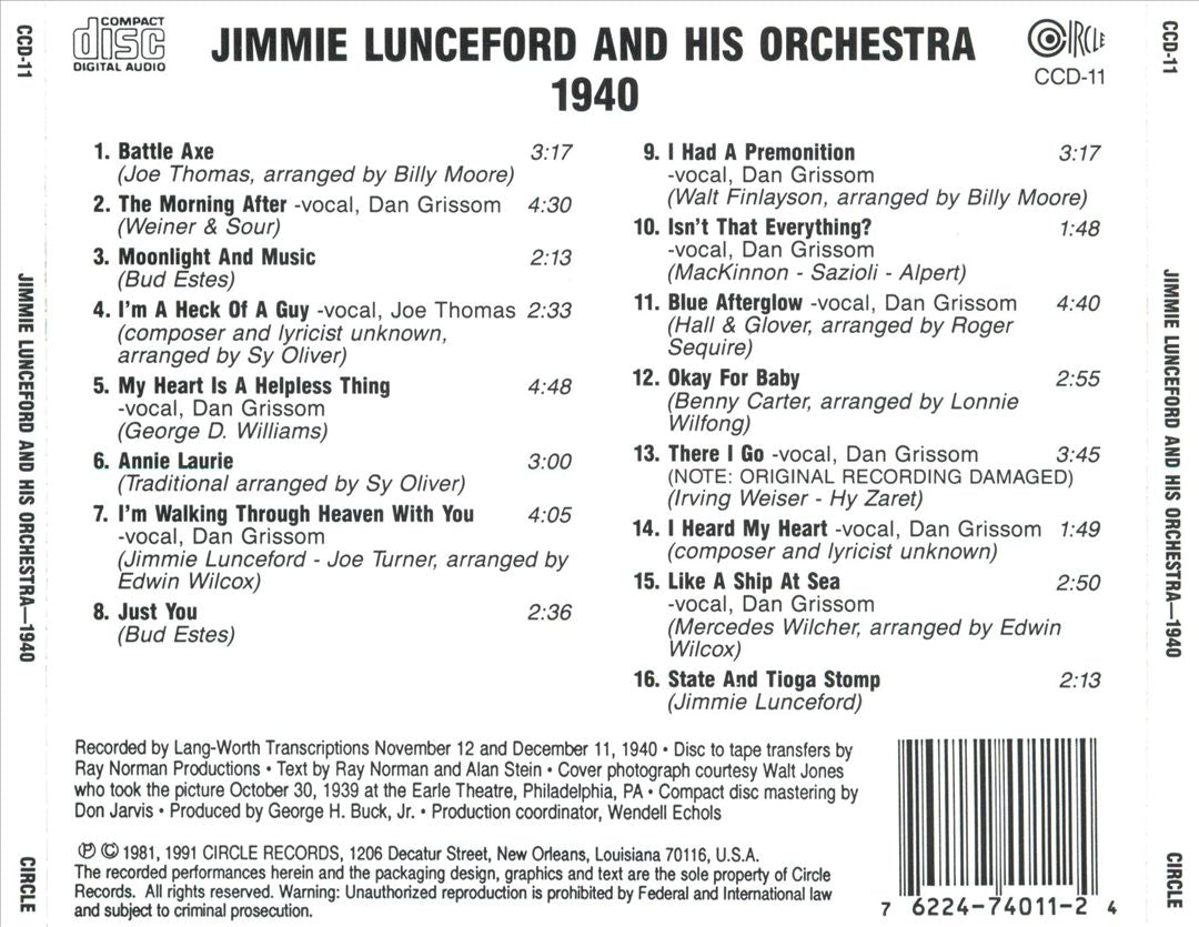 Jimmie Lunceford & His Orchestra 1940 cover art