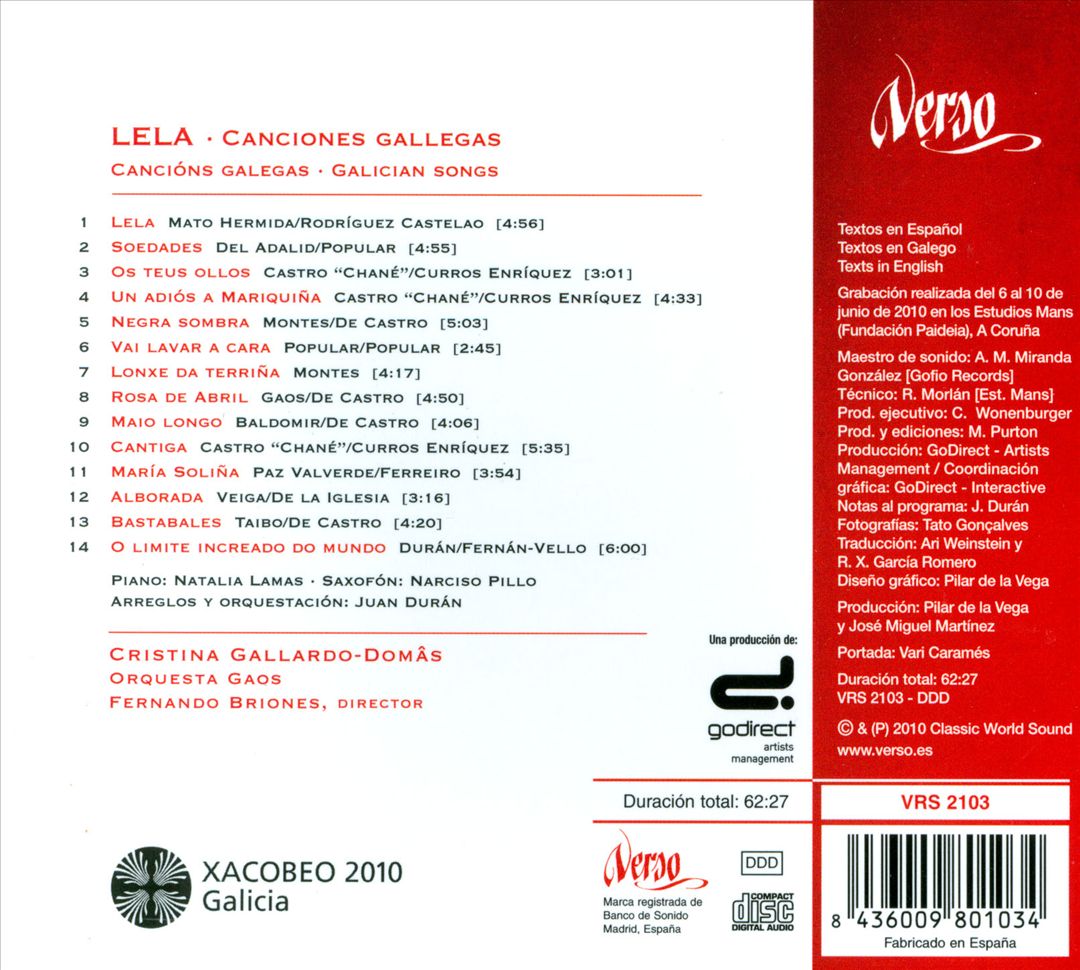 Lela - Canciones Gallegas cover art