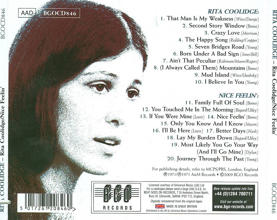 Rita Coolidge/Nice Feelin' cover art