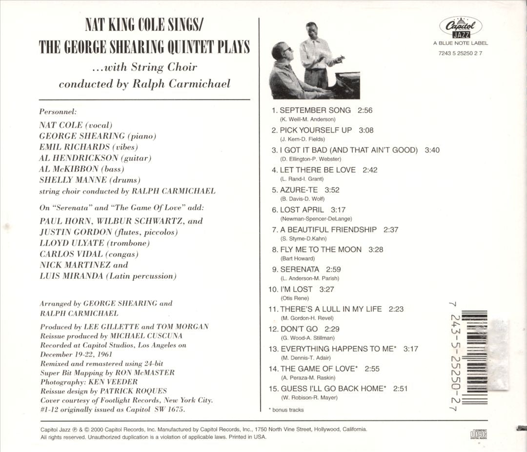 Nat King Cole Sings/George Shearing Plays cover art