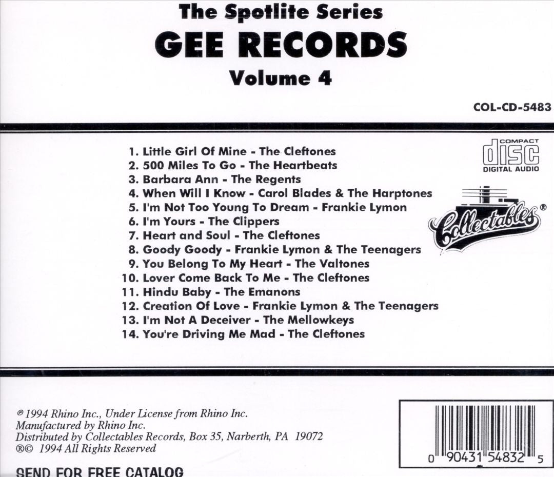 Spotlite on Gee Records, Vol. 4 cover art