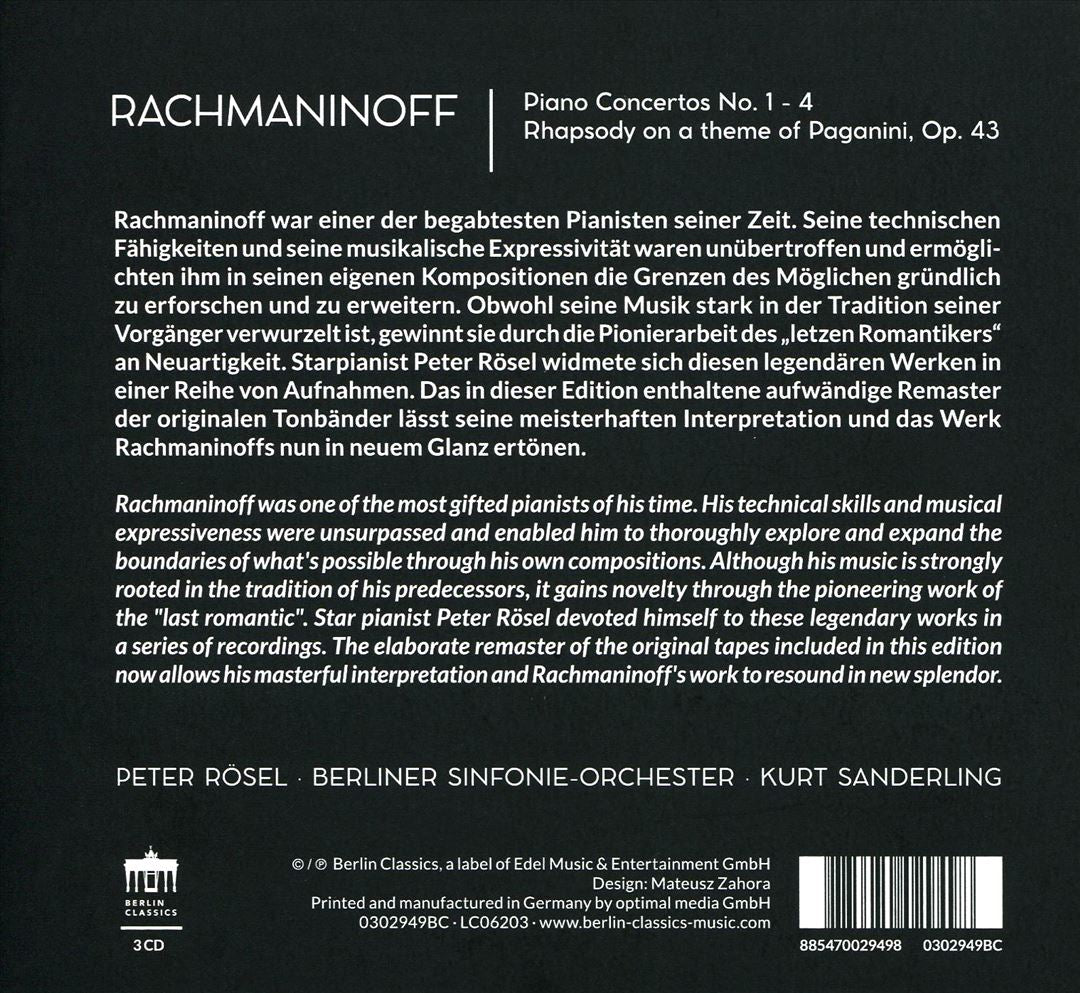 Rachmaninoff: Piano Concertos No. 1-4; Rhapsody on a theme of Paganini, Op. 43 cover art