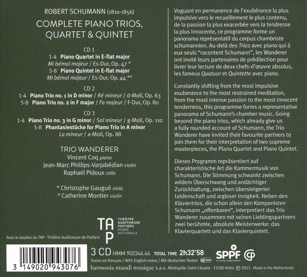 Robert Schumann: Complete Piano Trios, Quartet & Quintet cover art