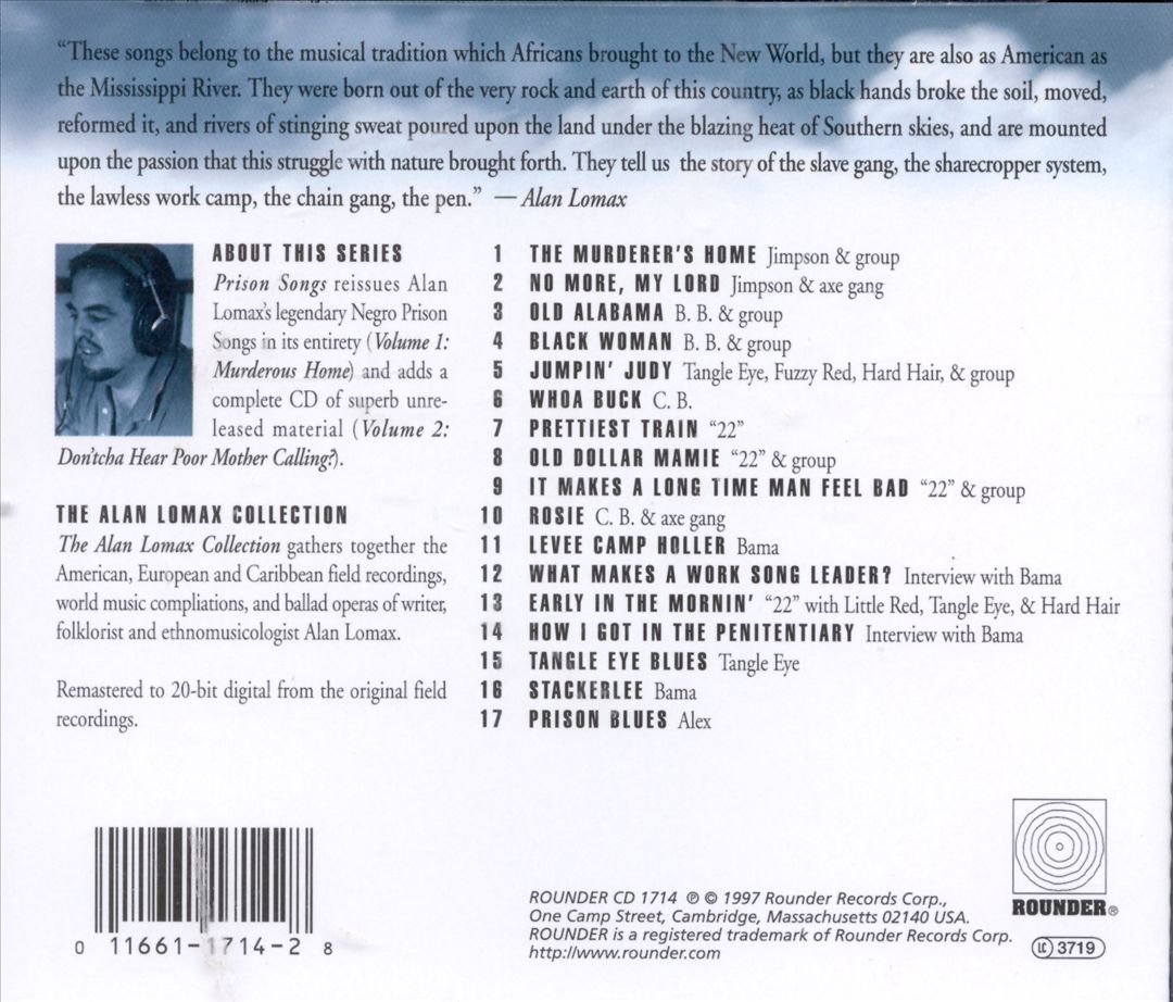 Prison Songs, Vol. 1: Murderous Home cover art