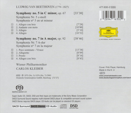 Beethoven: Symphonies Nos. 5 & 7 cover art