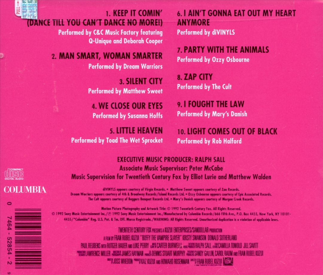 Buffy the Vampire Slayer [Original Soundtrack] cover art