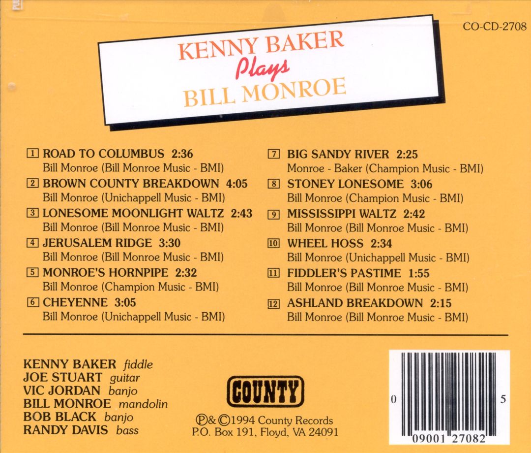 Plays Bill Monroe cover art