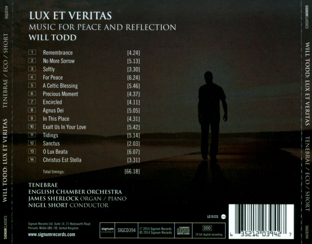 Will Todd: Lux et Veritas cover art