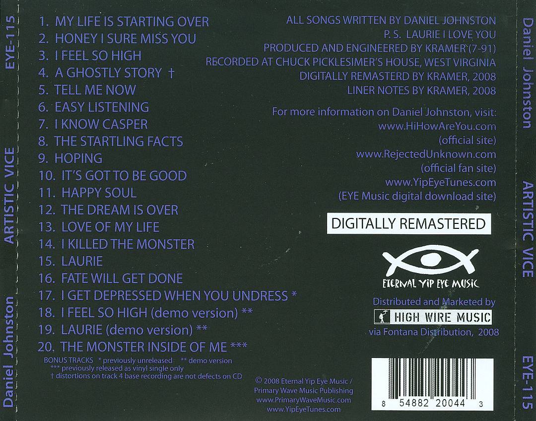 Artistic Vice [Bonus Tracks] cover art