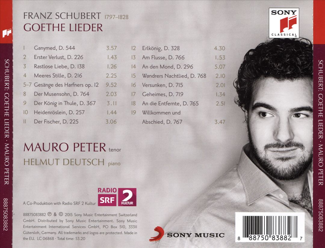 Schubert: Goethe Lieder cover art