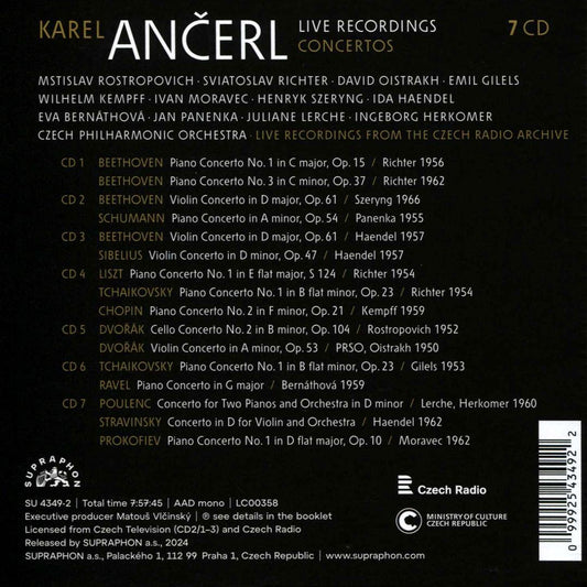 Ancerl: Live Recordings - Concertos cover art